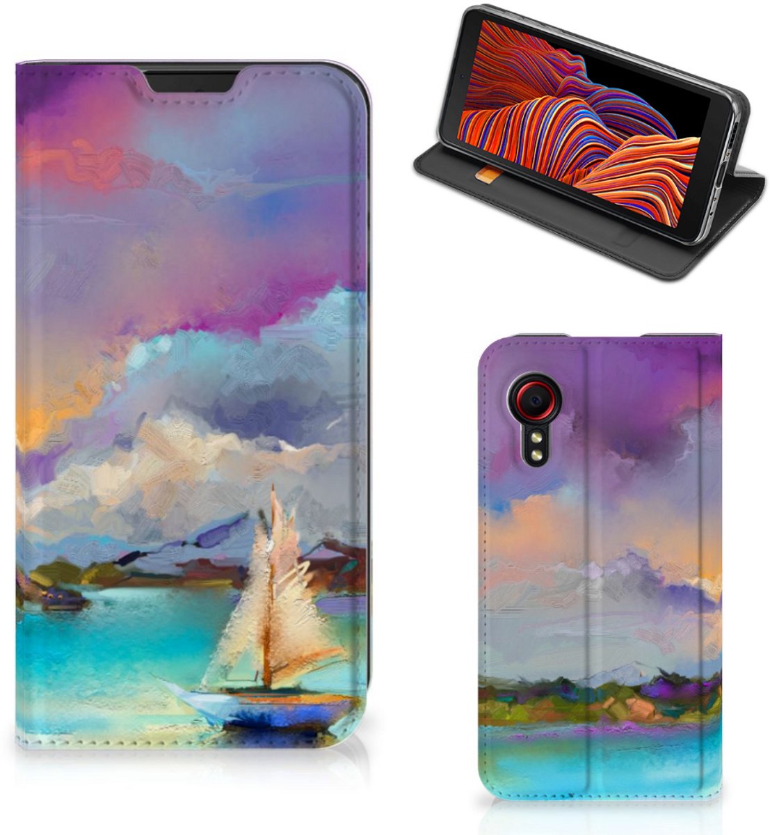 Bookcase Samsung Galaxy Xcover 5 Boat
