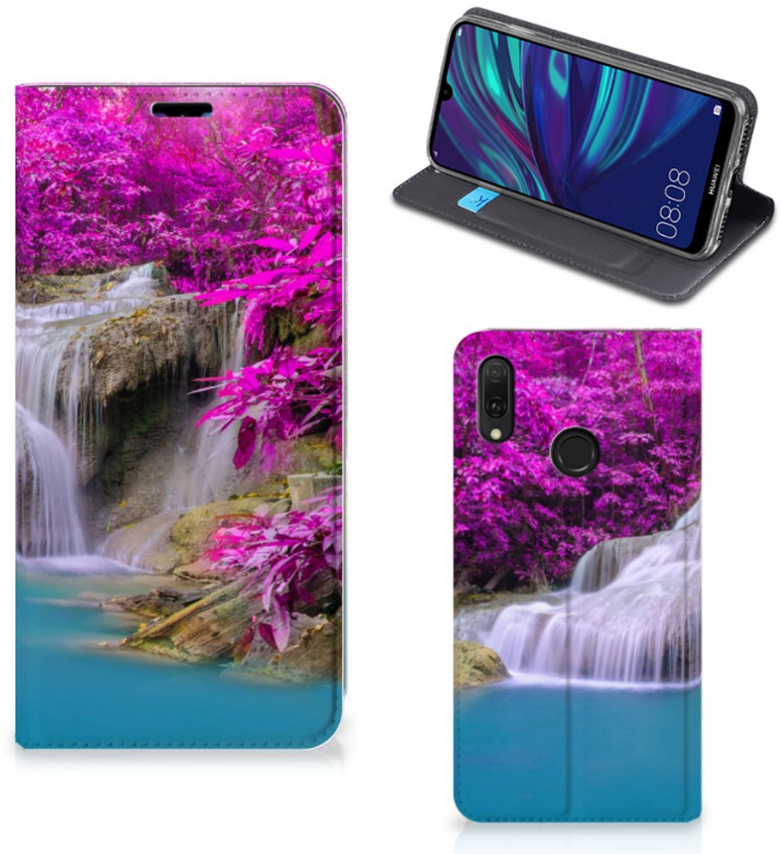 Huawei Y7 hoesje Y7 Pro (2019) Book Cover Waterval