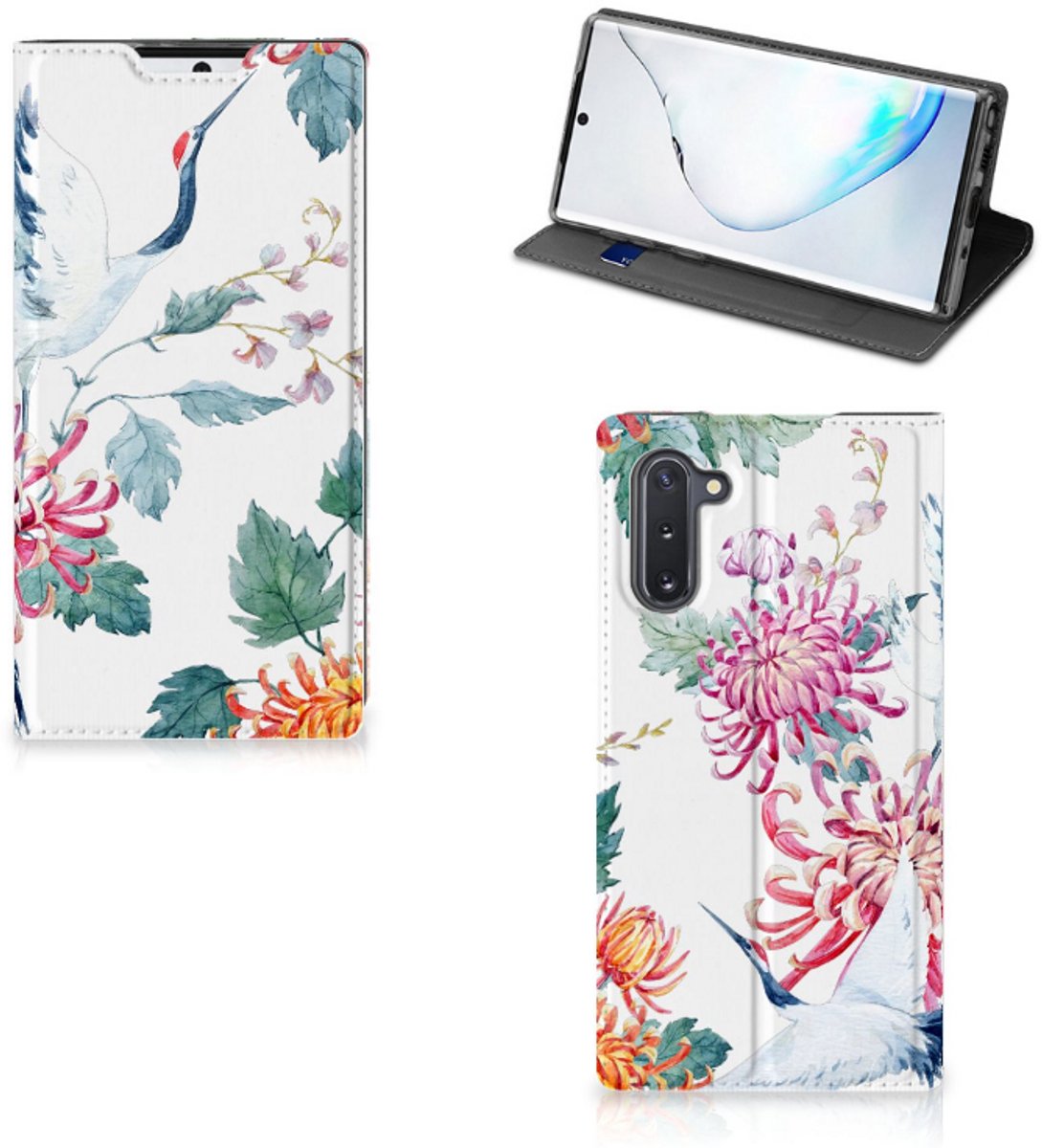 Samsung Galaxy Note 10 Hoesje maken Bird Flowers
