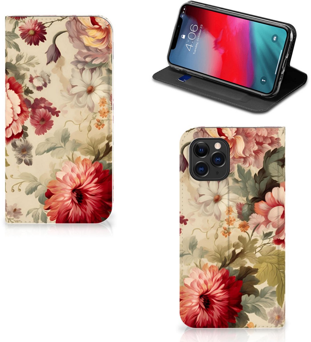 Smart Cover voor Apple iPhone 11 Pro Bloemen