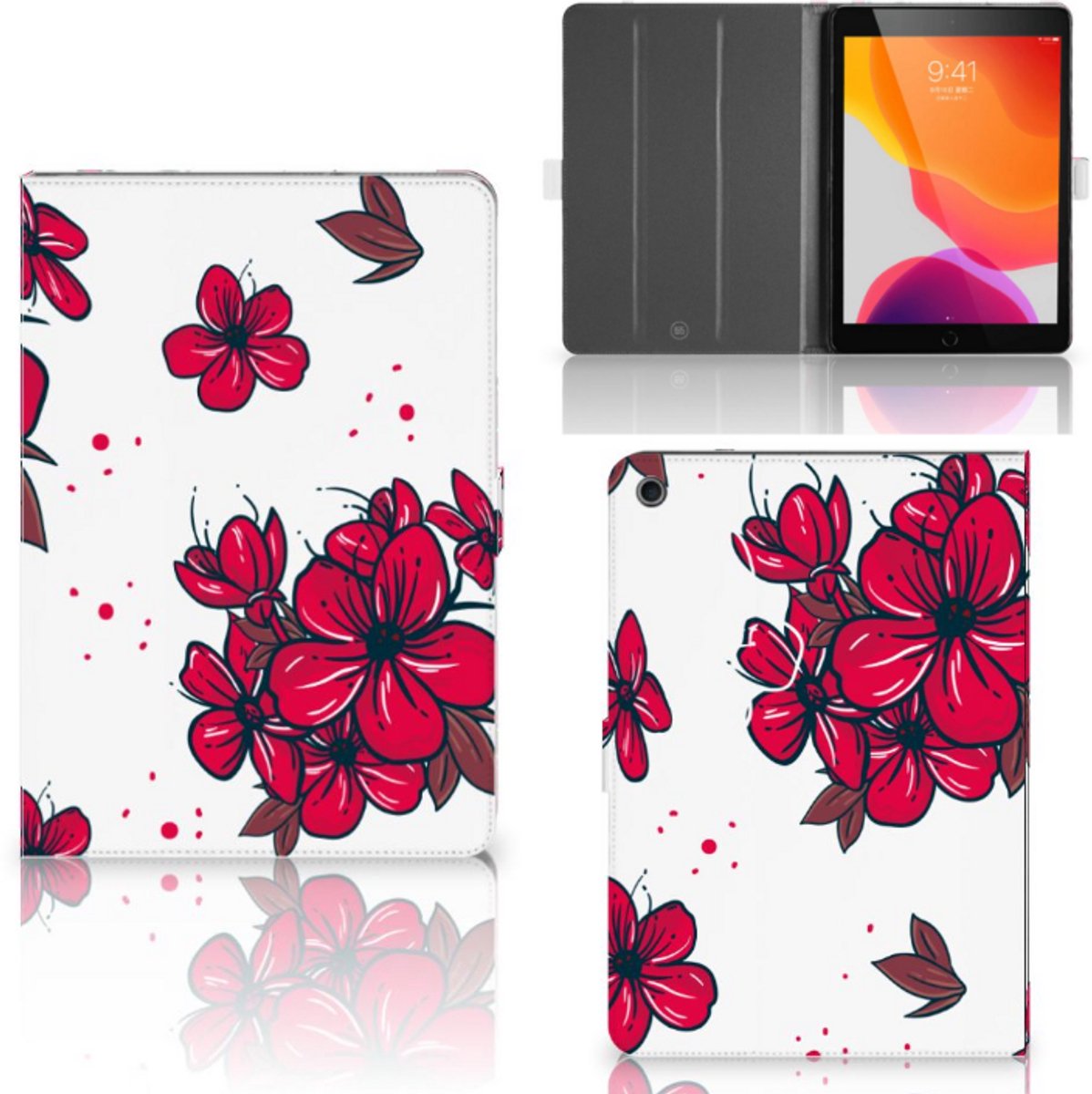 iPad 10.2 2019 | iPad 10.2 2020 | 10.2 2021 Tablet Cover Blossom Red