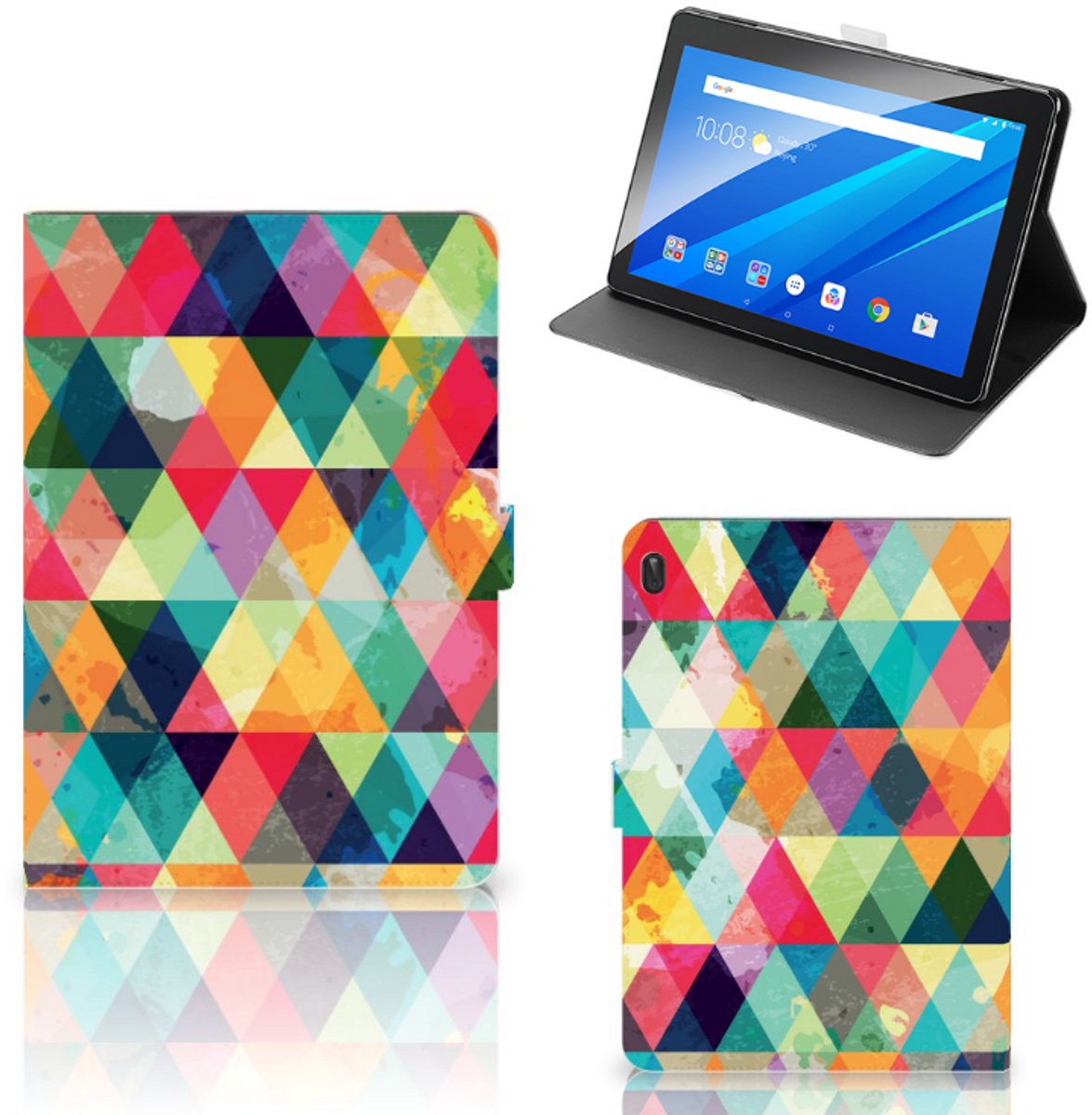 Lenovo Tab E10 Tablet Hoes Geruit