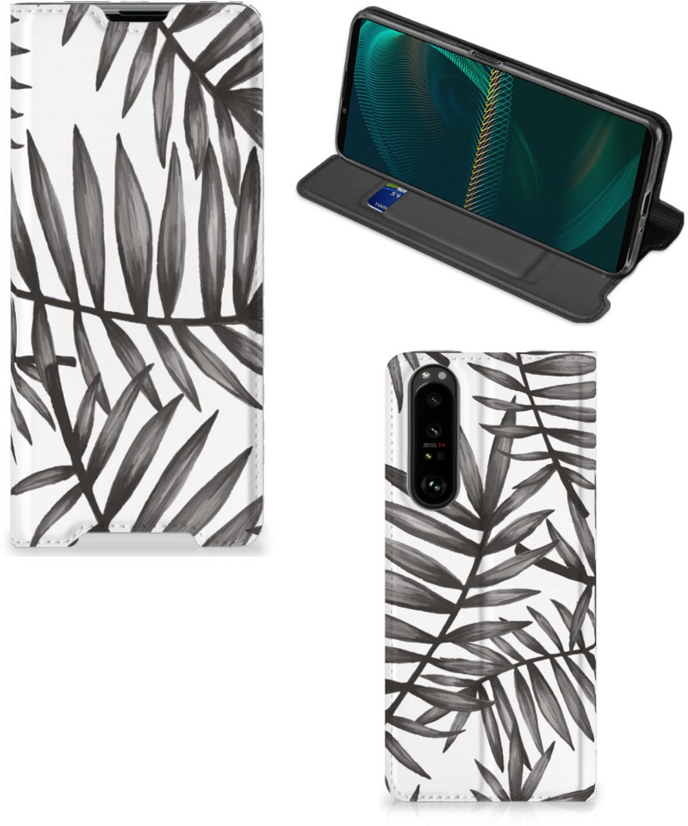 Sony Xperia 5 III Smart Cover Leaves Grey