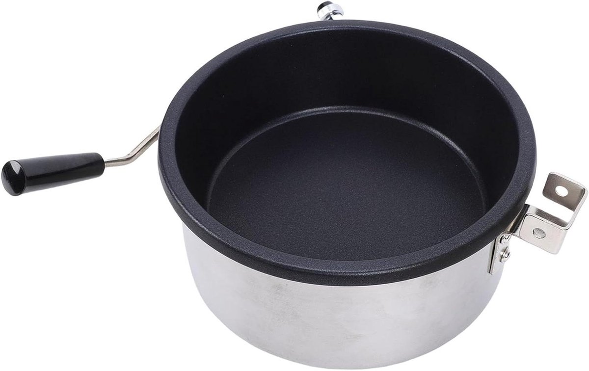 Popcorn Pot - Maak Popcorn - Filmavond Thuis - Roestvrij Staal - Grote Capaciteit - Zilver