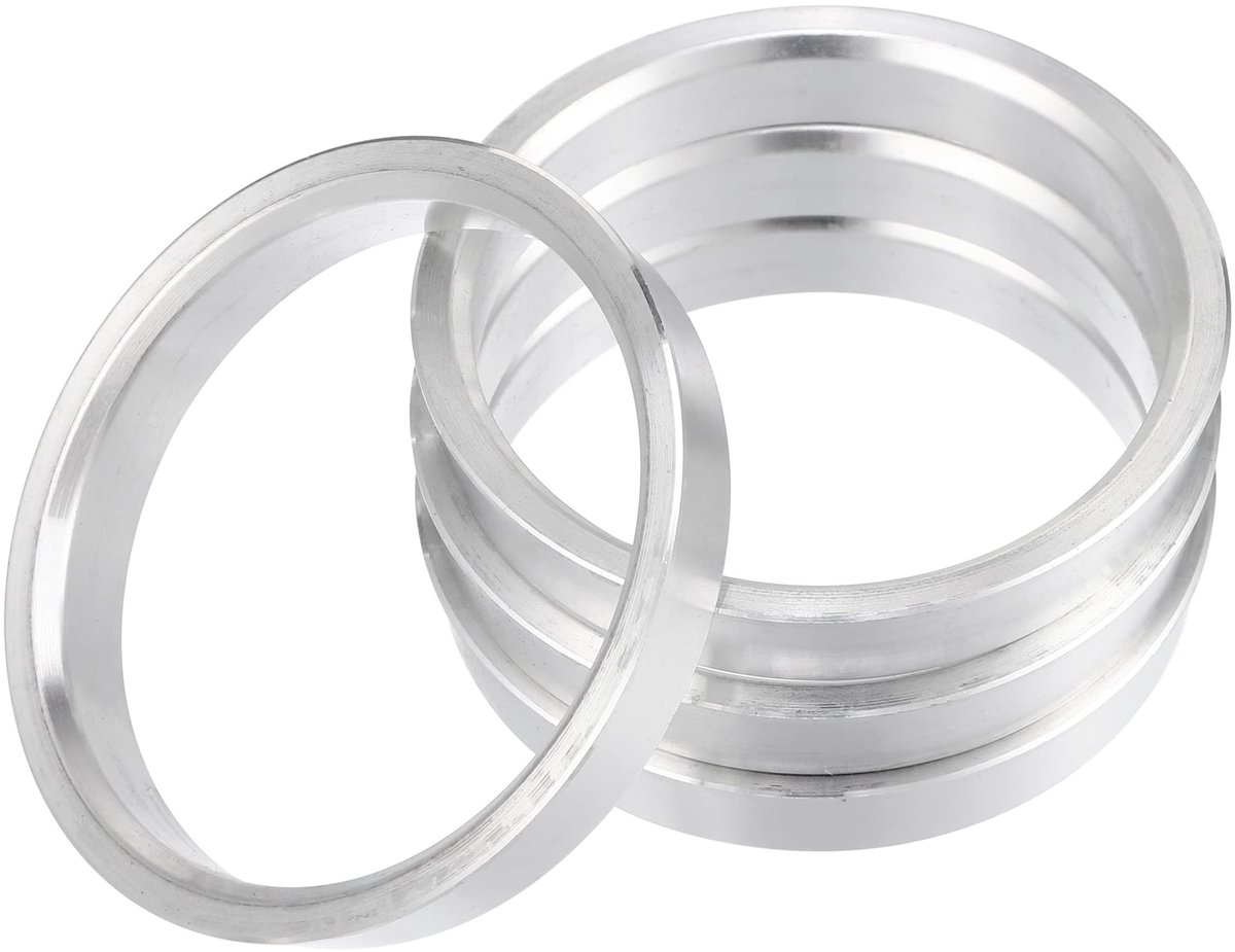 Cosensi- Centreringsring 4 Stuks - Aluminium Legering - OD 64mm / ID 57.1mm - Schokbestendig - Vermindert Trillingen - Geschikt voor Alle Voertuigen - Wielring