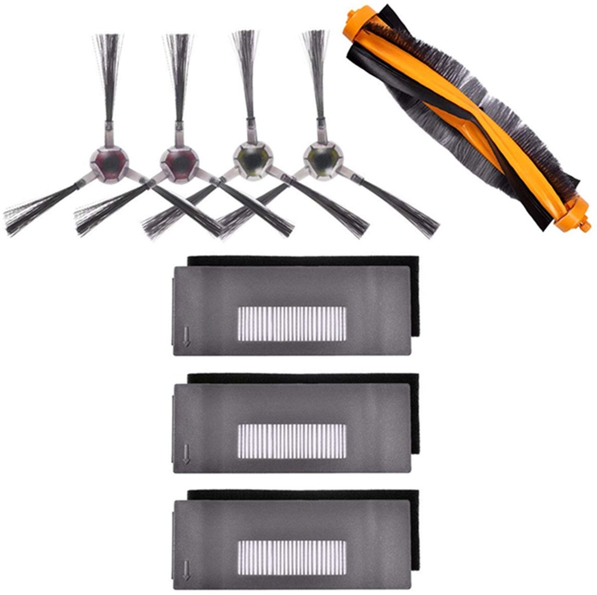 Cosensi- Borstelvervangingsset Perfecte accessoires - Hoofdborstel - Zijborstels - Filters - ECOVACS DEEBOT 900/901 - Sterk materiaal - Stofzuigeraccessoires