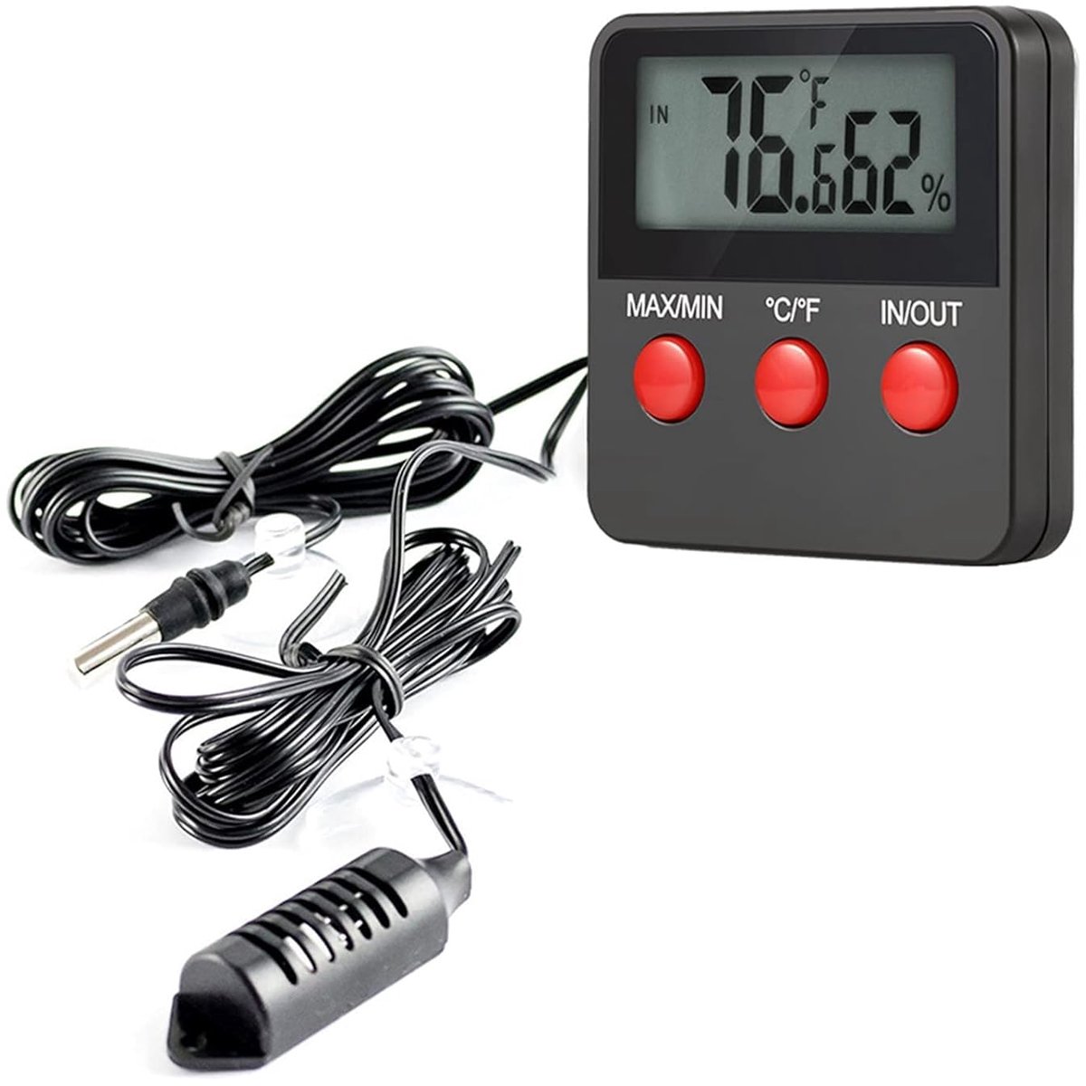 Digitale Thermometer en Hygrometer met Meetsonde voor Binnen en Buiten