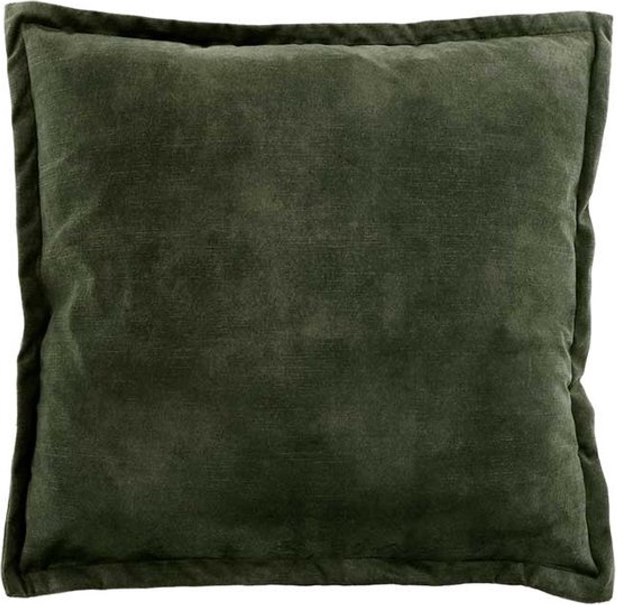 Unique Living BASICS - Sierkussen - 50x50 cm - Effen kleur - Luxe uitstraling Winter green