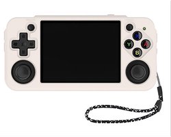 GIOPUEY Hoes compatibel met ANBERNIC RG35XX H, siliconen stootvaste beschermhoes, ultradunne case cover, geen geur, siliconen hoes - beige