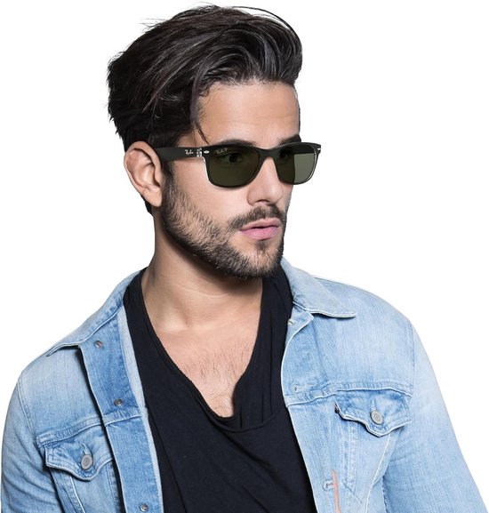 Ray-Ban RB2132 New Wayfarer Sunglasses 55mm, Black And Transparent — afbeelding 2