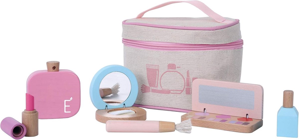 Houten Make-up Tas Speelgoedset voor Kinderen Vanaf 18 Maanden