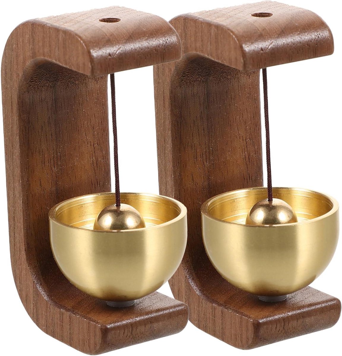 Magnetische Deurbel - Hangende Bel - Entree Verfraaien - Duidelijke Klank - 7.5 x 3.9 x 3.1 cm - Lichtbruin