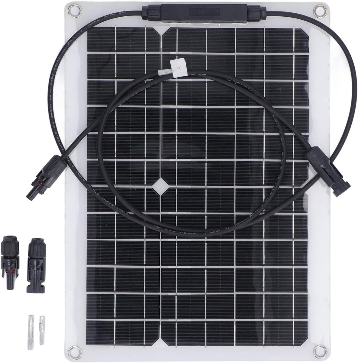 Flexibel Zonnepaneel - Draagbare Energie - Camper Energie - Overbelasting Bescherming - 15W - Zwart