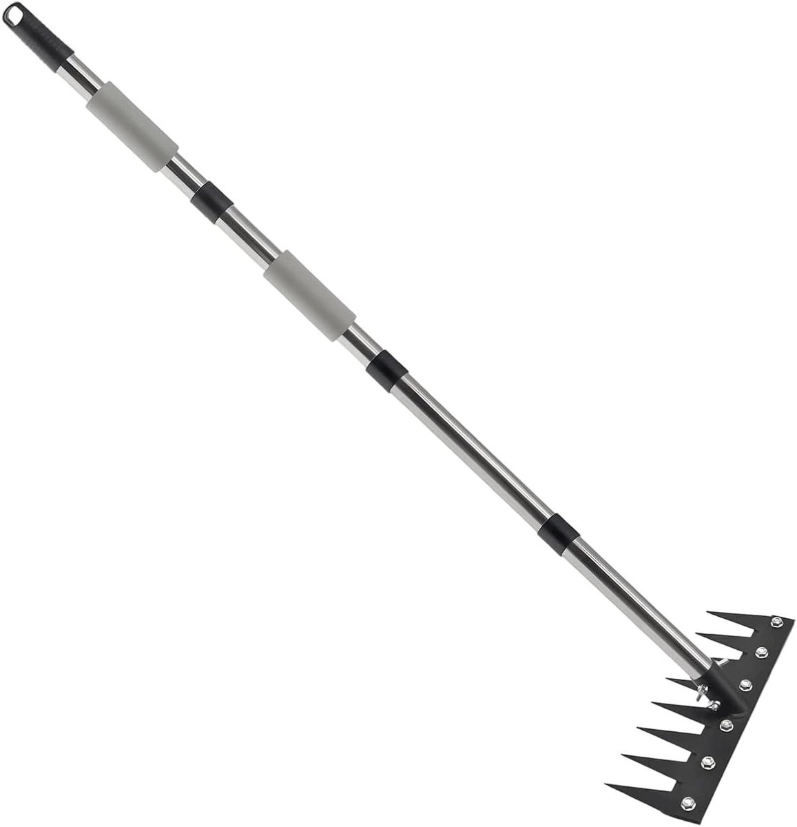 Onkruidhark Lange Steel - Tuinhark Onkruidtrekker - Tuinonderhoud Vereenvoudigen - Verstelbare Telescoopsteel - 8 Tanden - Metaal