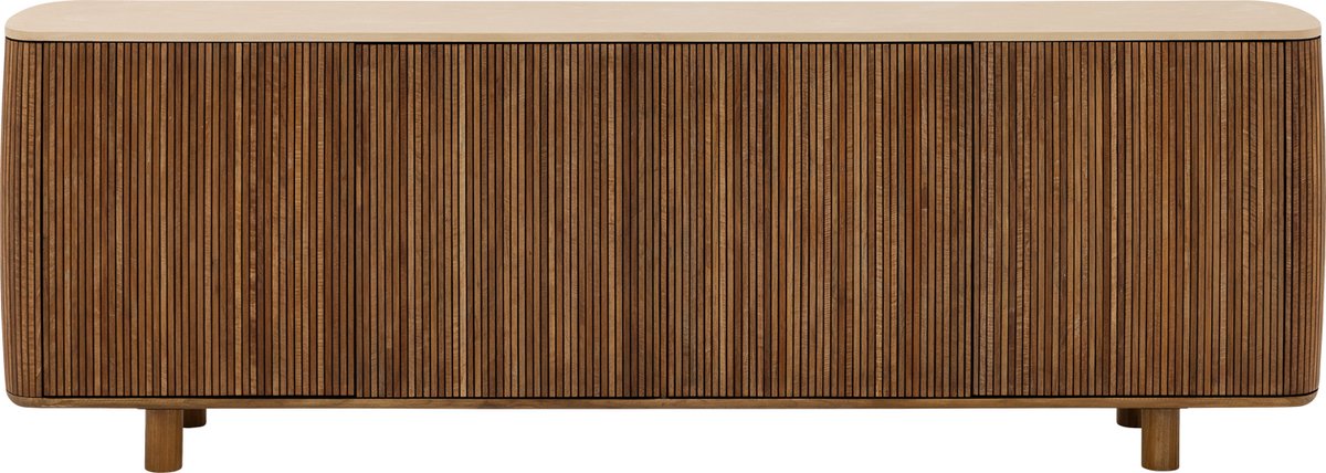 Goossens Dressoir Nova, 4 Deuren 245 Cm Breed - Mortex Beige