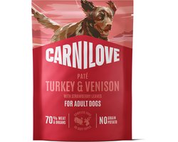 Carnilove pouch turkey / venison / strawberry leaves - 12x300 gr