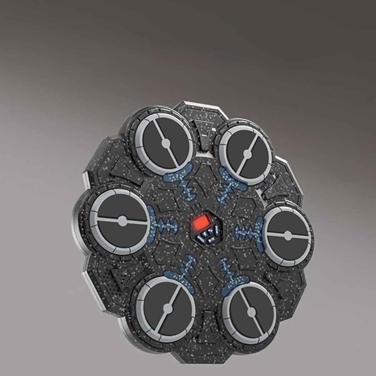 Muziek Boksmachine - Interactieve Trainer - Coördinatie Training - Adaptieve Vaardigheidsontwikkeling - 35.4 x 34.7 x 6.3 cm - Donkergrijs