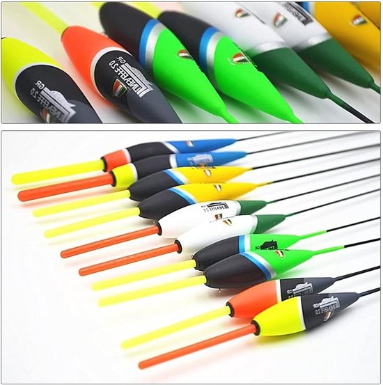 Float Set voor Vissers, 10 Stuks Drijvende Dobbers voor Karpervissen, Anti-roest Floats voor Zoetwater Vissen - Profesional Anglers Uitrusting van Merkloos — afbeelding 4