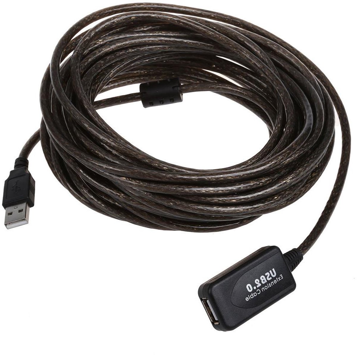 USB Verlengsnoer - Actieve Repeater - Apparaten Verbinding - Geen Dataverlies - 10 Meter - Donkerbruin