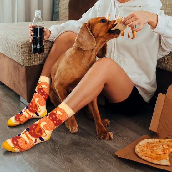 Grappige Pizza Sokken in Geschenkenverpakking - Kado Heren Dames — afbeelding 4