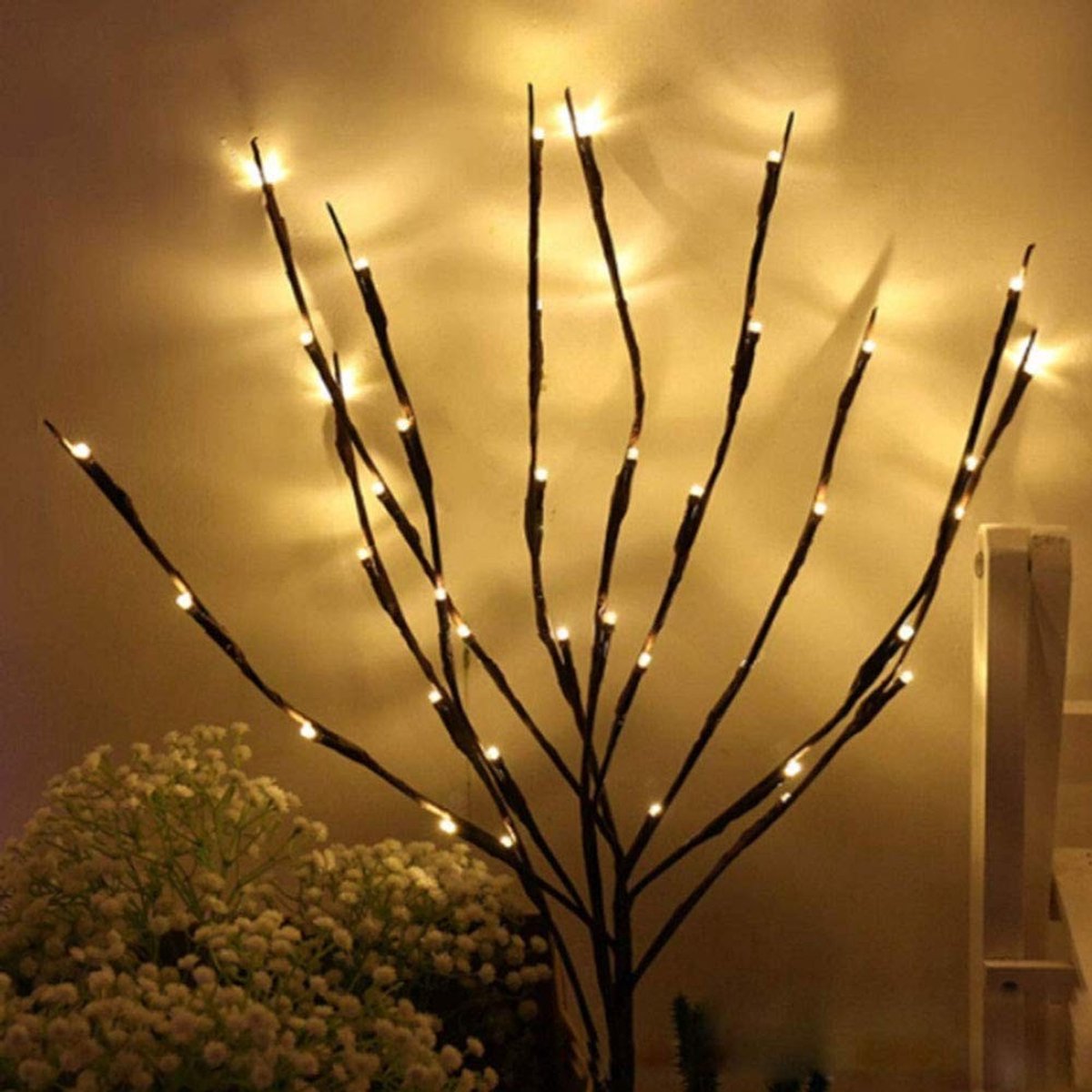 MTTproducts - LED-taklicht - Kunstmatige Boomverlichting - Verstelbare Doe-het-zelf Takken - Binnen- en buitendecoratie - Bruiloft en Kerstmis - Creati...