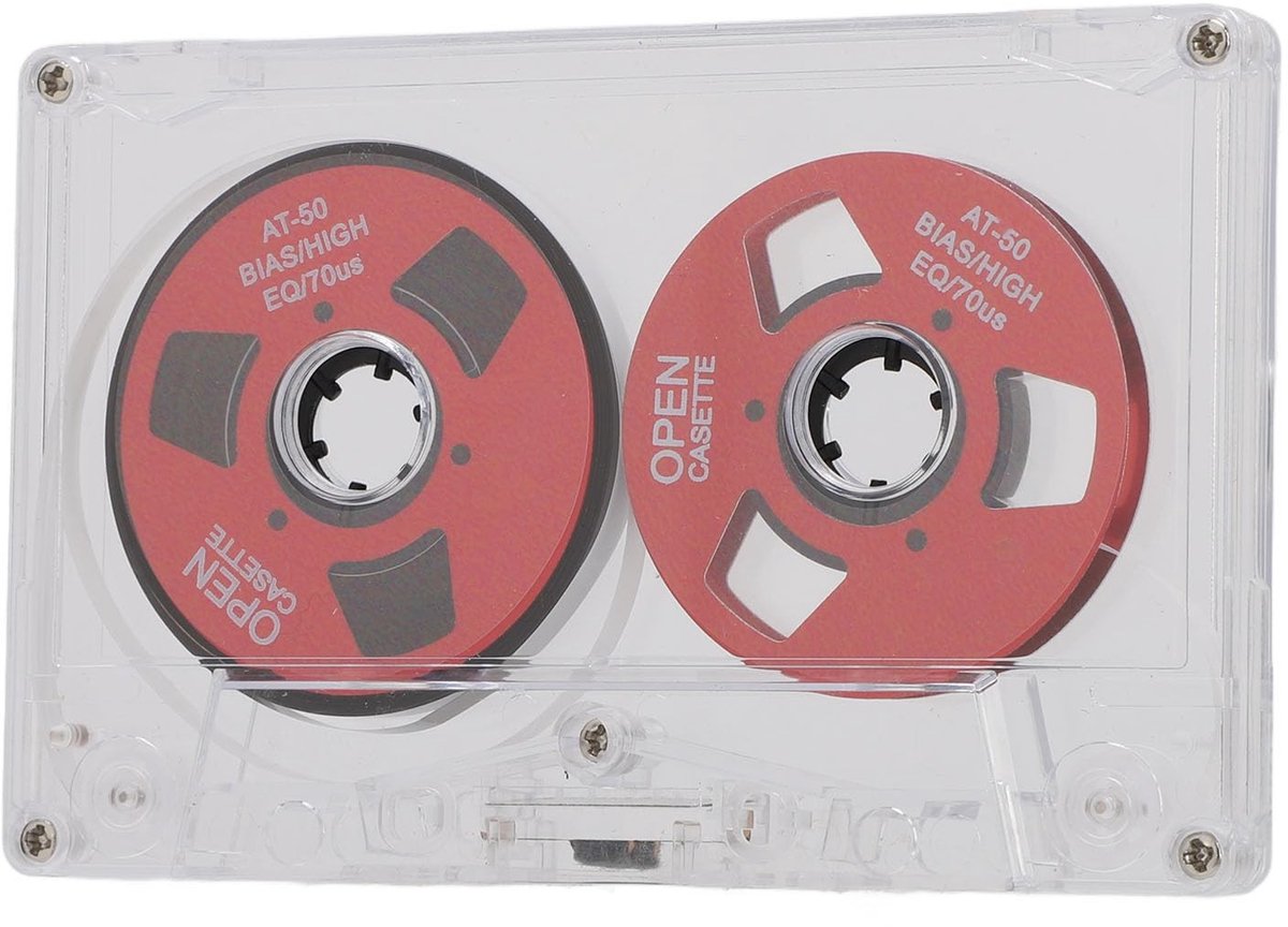 NTH products- Audiocassetteband Dubbelzijdig - Metalen Cassetteband - 50 Minuten Opnametijd - Transparante Doos - Ideaal voor Muziekopname - Compact formaat - Geluidsopname