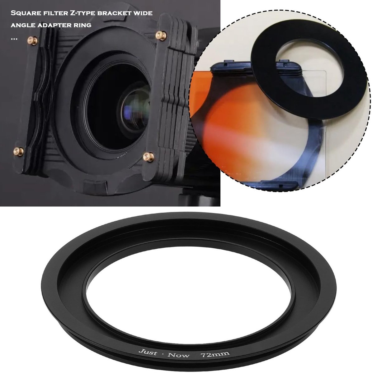 MTTproducts - Camera Filter Ring Adapter - Groothoek Adapter Ring - Metalen Upgrade - Zwart - Schroefdraad Filter Accessoire - Geschikt voor 4*4 4*...