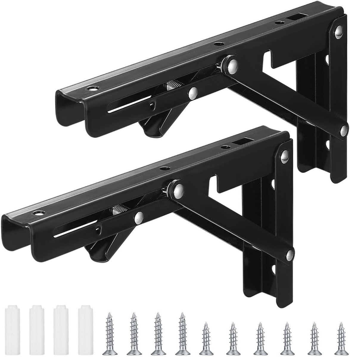 MTTproducts- Hoekbeugel Zware Belasting - Opklapbare Console - Roestvrij Staal - Planksteunen - 2 Stuks - 90 Graden Hoek - Planksteun