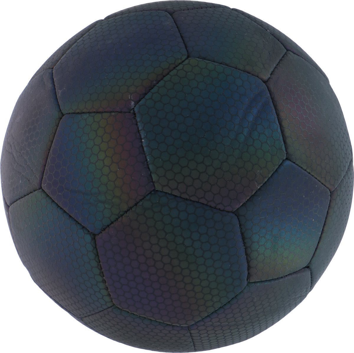 Lichtgevende Voetbal - Bal Maat 5 - Speelbal Holografisch/ Reflecterend - Voetbal Trainingsmateriaal - Nylon - Zwart