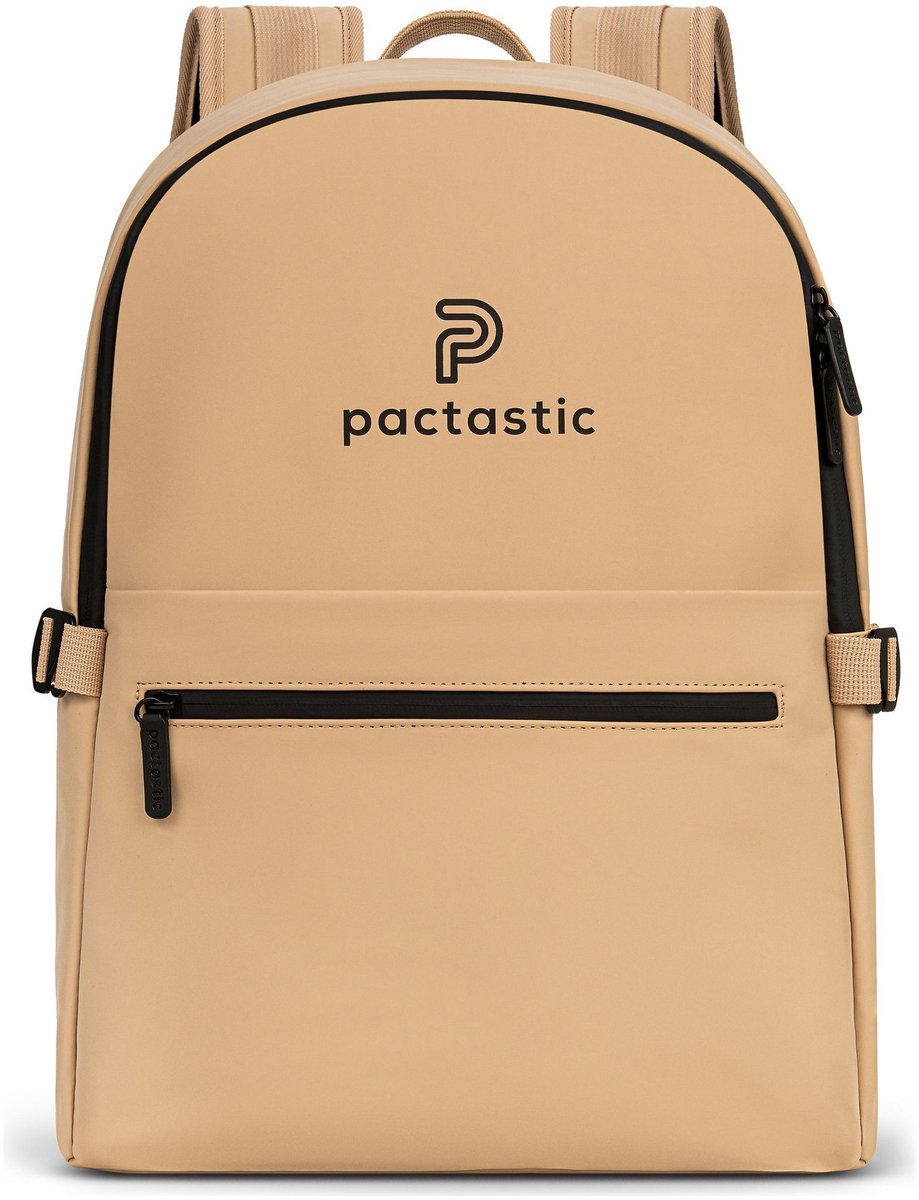 Pactastic Daypack Rugzak met laptopvak Urban Collection Round Top Backpack 44 cm 20L Beige