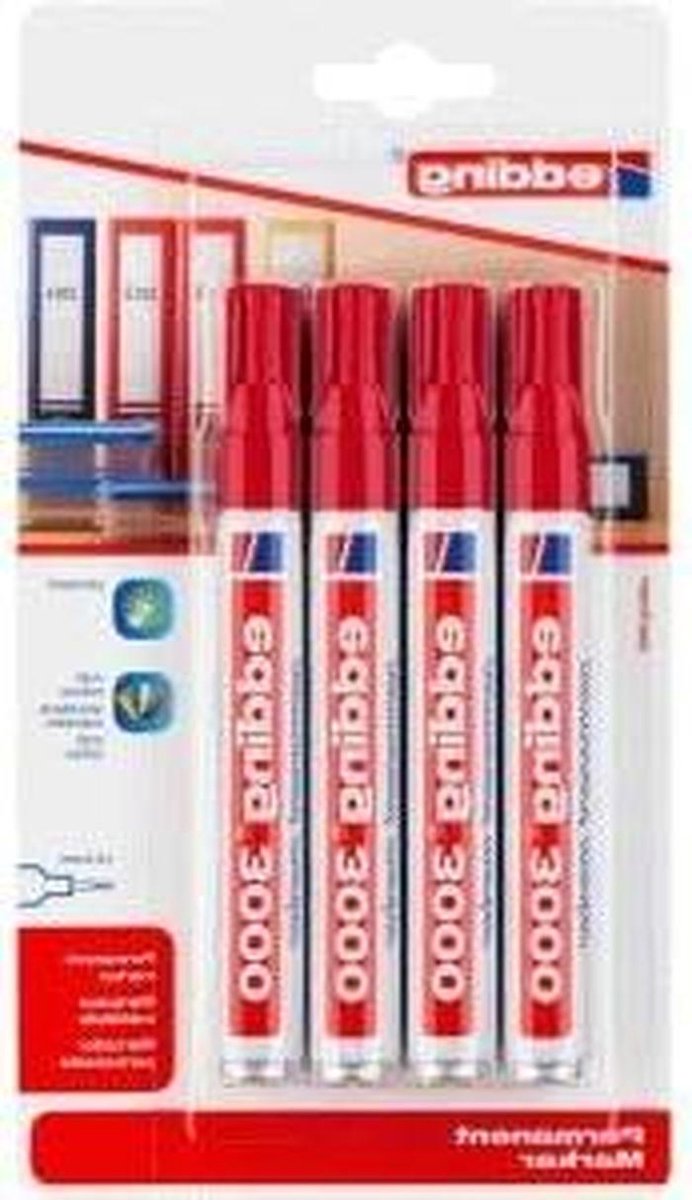 Permanente Markers - Markeerstift Navulbaar - Beschrijven Materialen - Reukarme Inkt - 15-3 mm - Rood