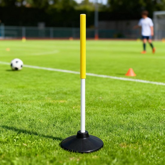 Trainingsstokken Voetbal - Snelheidspalen - Sporttraining Verbeteren - Stevige Rubberen Basis - 61 Centimeter - Geel van Merkloos — afbeelding 3