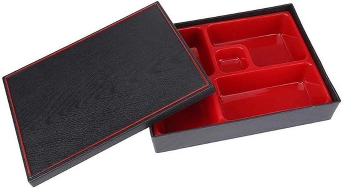 Lunchbox met vakken en draagbare Japanse stijl voor school, kantoor en picknick