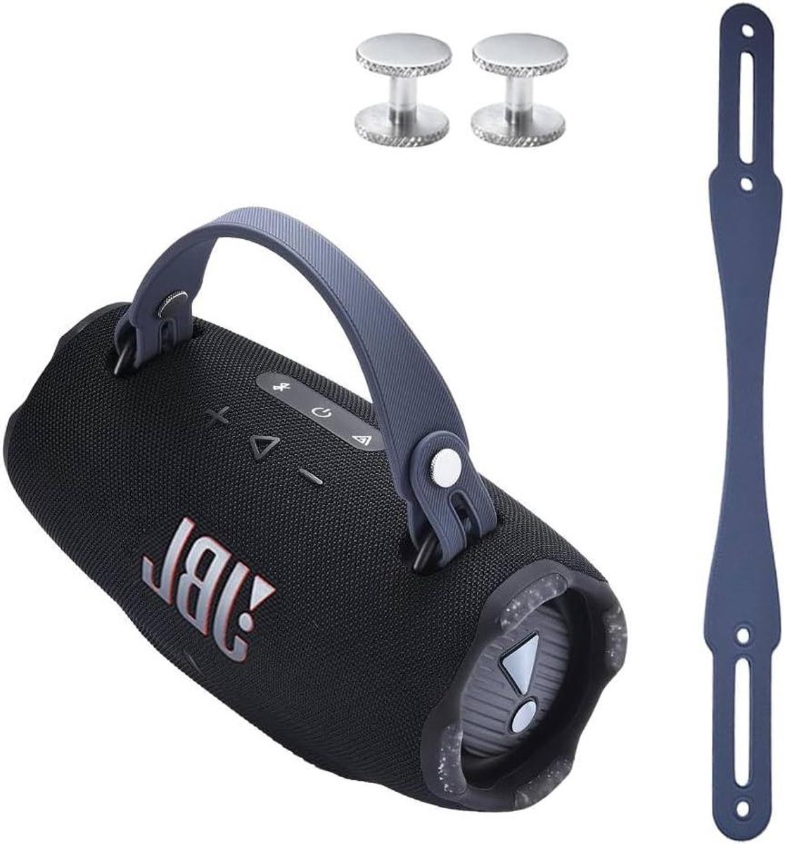 Draagriem Speaker - Draagbare Handgreep - Muziek Luisteren - Antislip Siliconen - 42 cm - Blauw