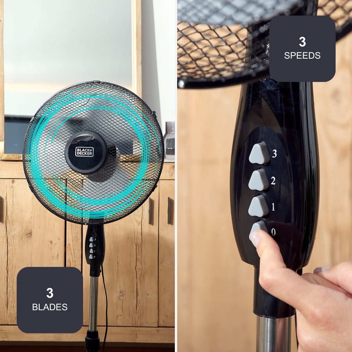 Krachtige Staande Ventilator met Oscillerende Functie en Stille Werking – foto 2