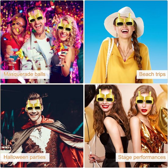 Creatieve handvormige zonnebrillen voor volwassenen en kinderen - grappige feestaccessoires voor carnaval, nieuwjaar en Halloween, ideaal voor selfies en evenementen van Merkloos — afbeelding 4