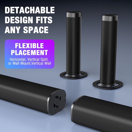 Krachtige 100W Soundbar met Afneembare Speakers en Bluetooth voor Smart TV — afbeelding 2