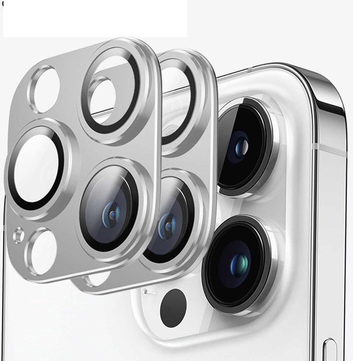Camera Lens Bescherming voor iPhone 15 Pro Max en Pro - 2 Stuks, Ultra Dun, Krasbestendig en Sterke Hechting, Sapphire Glas en Aluminium Legering