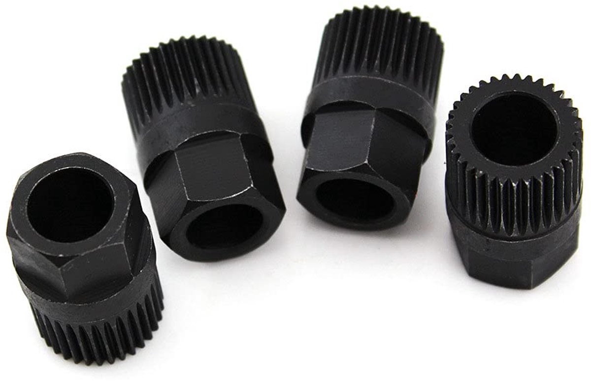 aladdien - Socket Dynamo Koppeling - Katrol Verwijdering Tool - 4 stuks - 33 Tanden - Professioneel Gereedschap - Voor Alternator Koppelingen