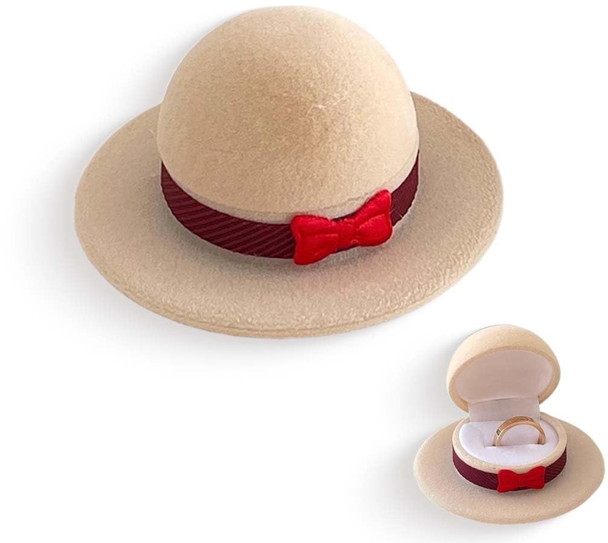 aladdien - Juwelendoos - Elegante opbergdoos voor ringen en oorbellen - Perfect als geschenkdoos - Cilinderhoed - Sieraden opbergen - Decoratief des..