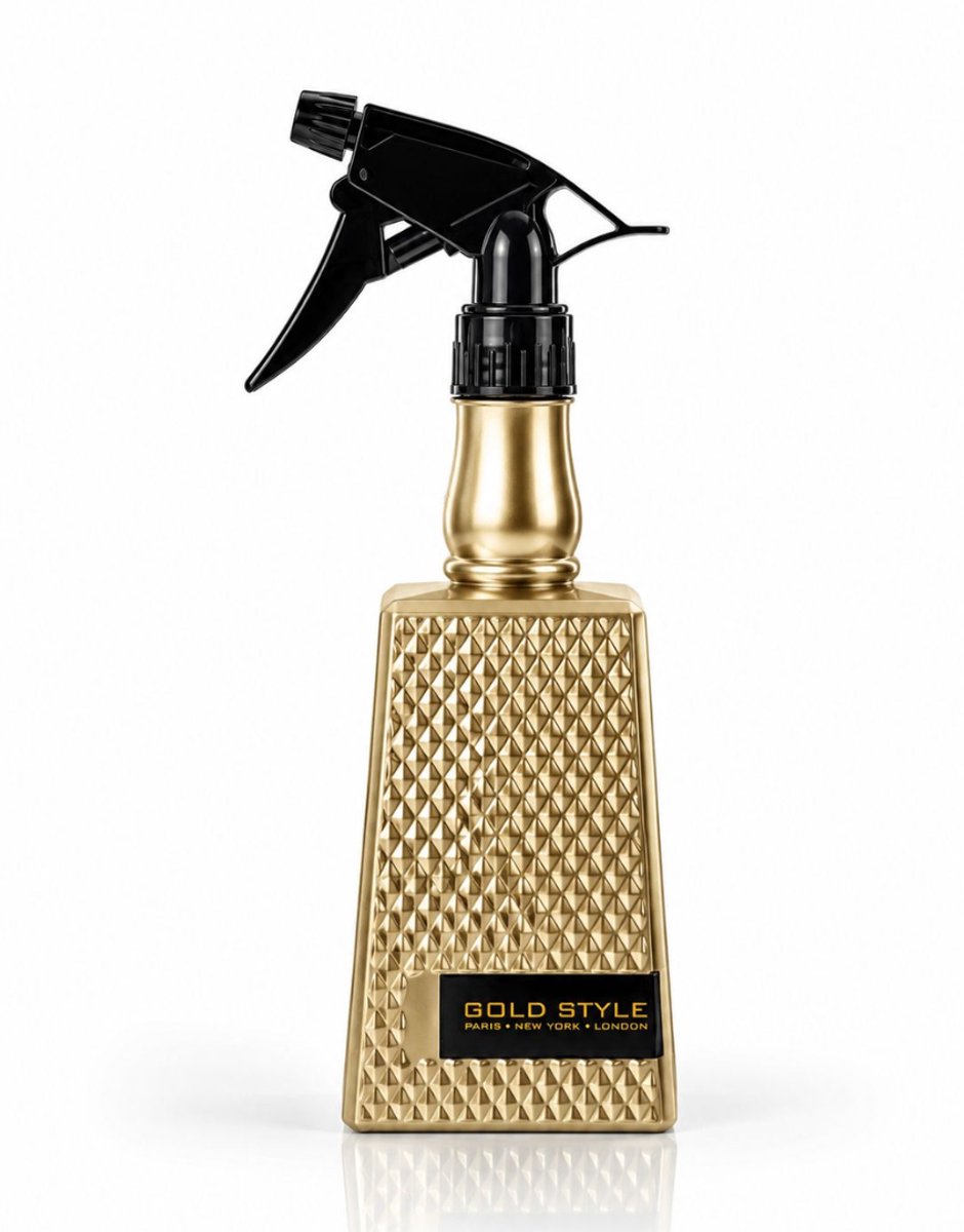Water Spray Bottle voor Kappers – Luxe Goud/Zwarte Plantenspuit – Haar Sprayfles voor Dames & Heren – Gold Style