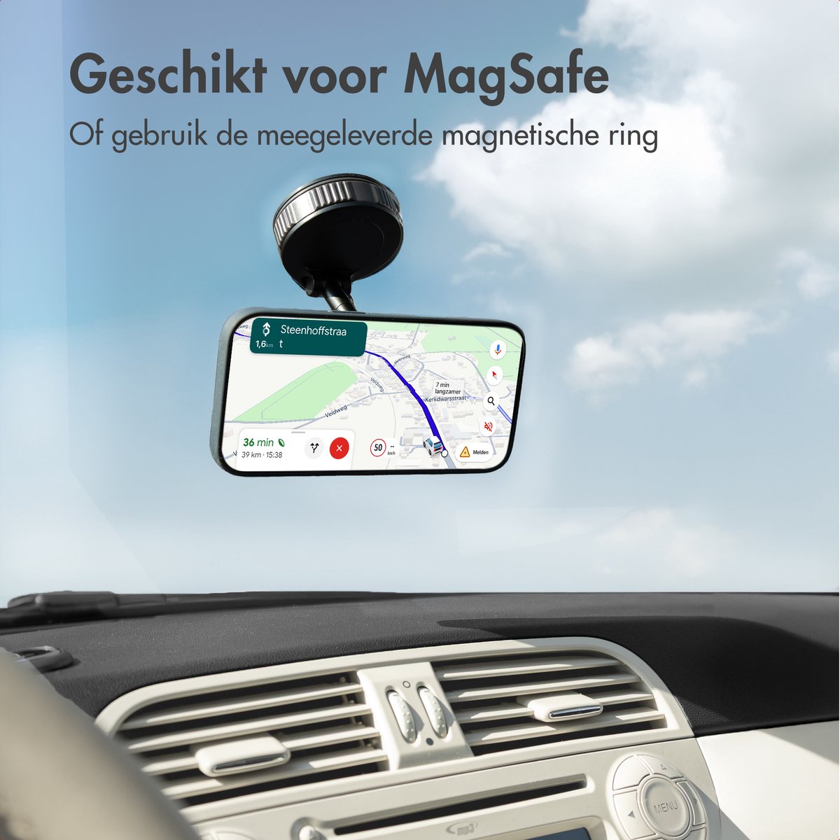 imoshion Telefoonhouder Auto Magnetisch - Geschikt voor MagSafe - Krachtige Zuignap voor Dashboard / Raam - 360° draaibaar - GSM houder — cadeau in Cadeau-ideeën - foto 5