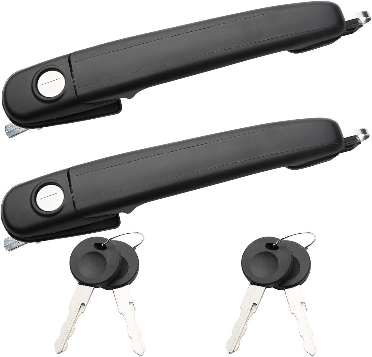 SPHProducts - Deurgreep Vervanging - Auto-accessoires - Roestvrij staal - Linksvoor en Rechtsvoor - OEM-nummers 6N0837207 en 6N0837208 - Geschikt voor