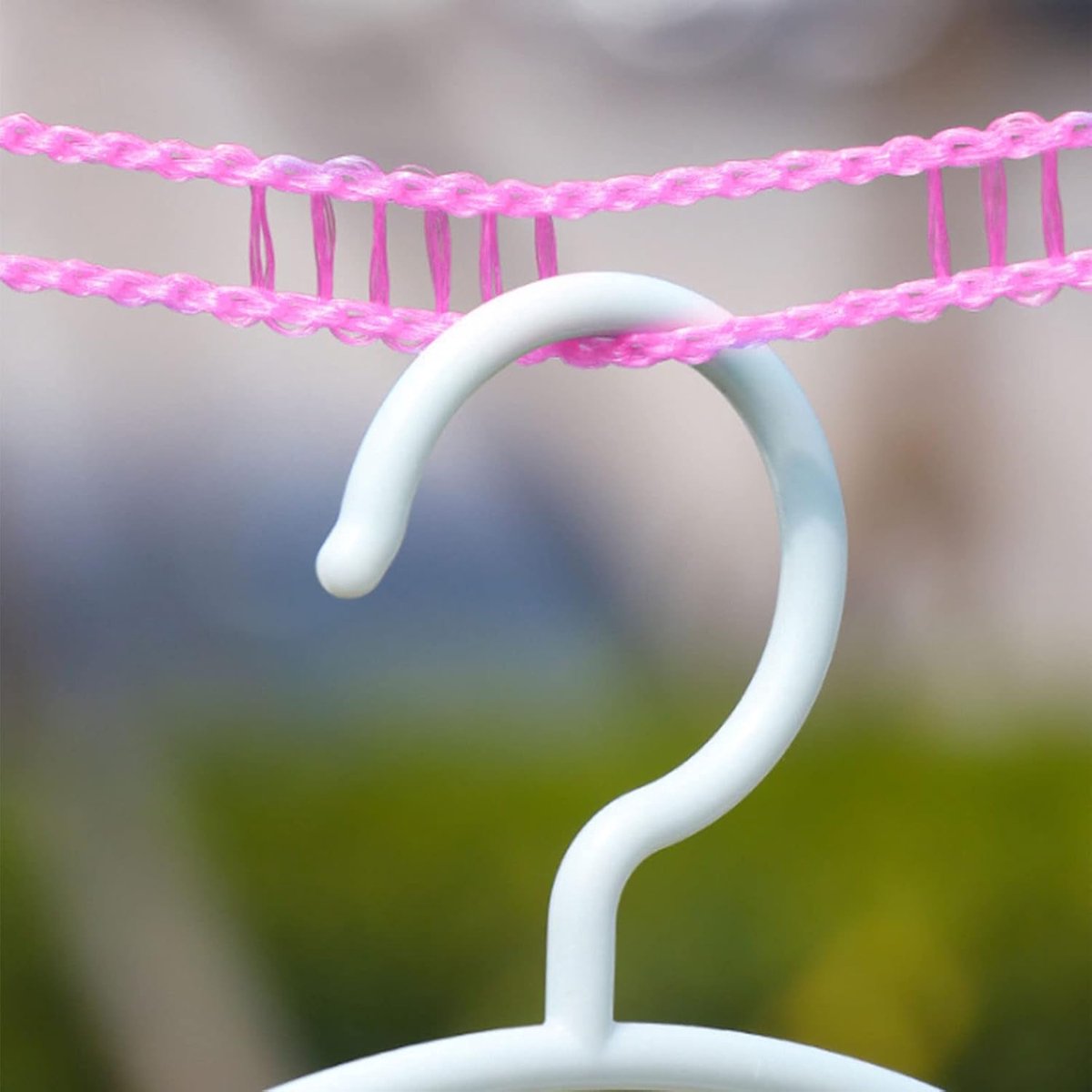 Camping Waslijn - Reiskledinglijn Outdoor - Kleding Drogen - Winddicht Stabiel - 8 Meter - Roze