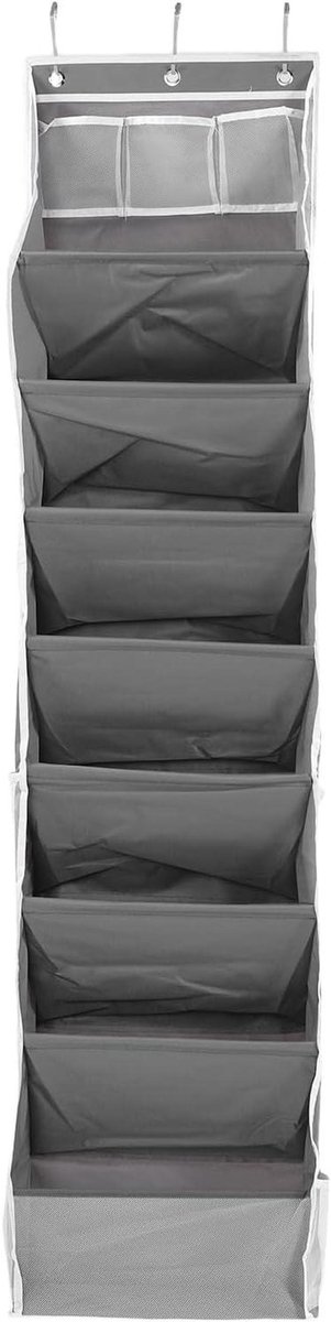 Schoenenorganizer Deur - Hangend Rek - Ruimte Besparen - 8 Lagen - 171x415cm - Grijs
