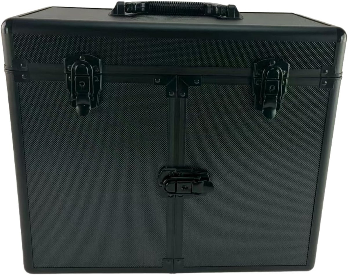 Kapperskoffer - Make-up Trolley - Spullen Organiseren - Mobiel Draagbaar - 40 cm Breed - Zwart