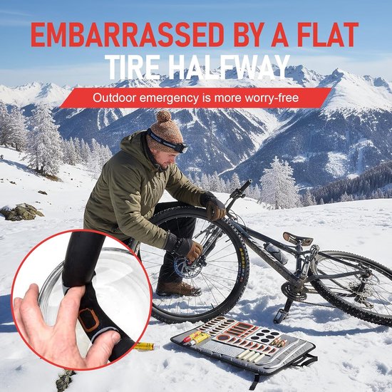 Fiets Reparatieset - Lekke Band Kit - Onderweg Repareren - Compleet met 38 Pleisters - 55 Delen - Niet gespecificeerd van Merkloos — afbeelding 5