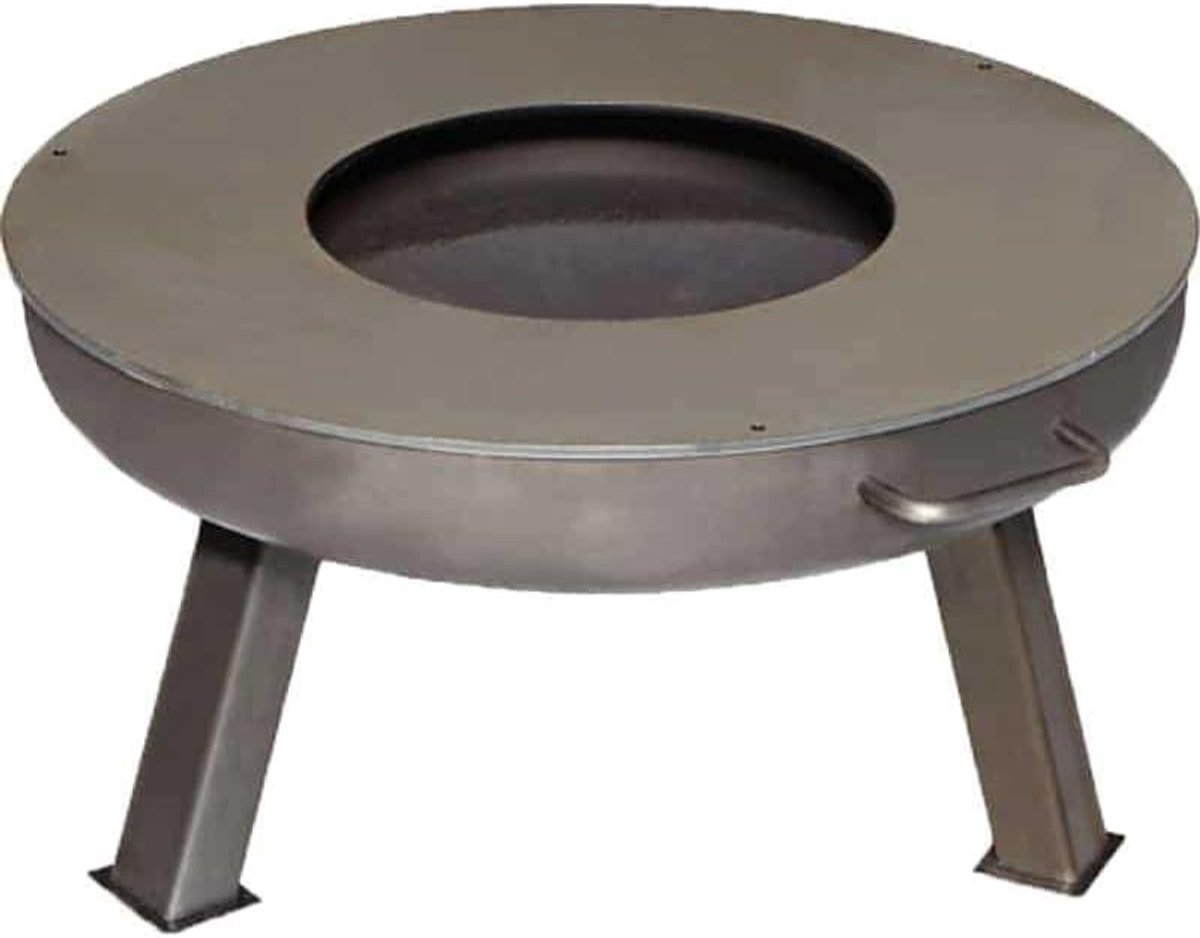 Grillplaat Staal - Vuurschaal Accessoire - Buiten Koken - 2 mm Dik - 60 cm - Zwart