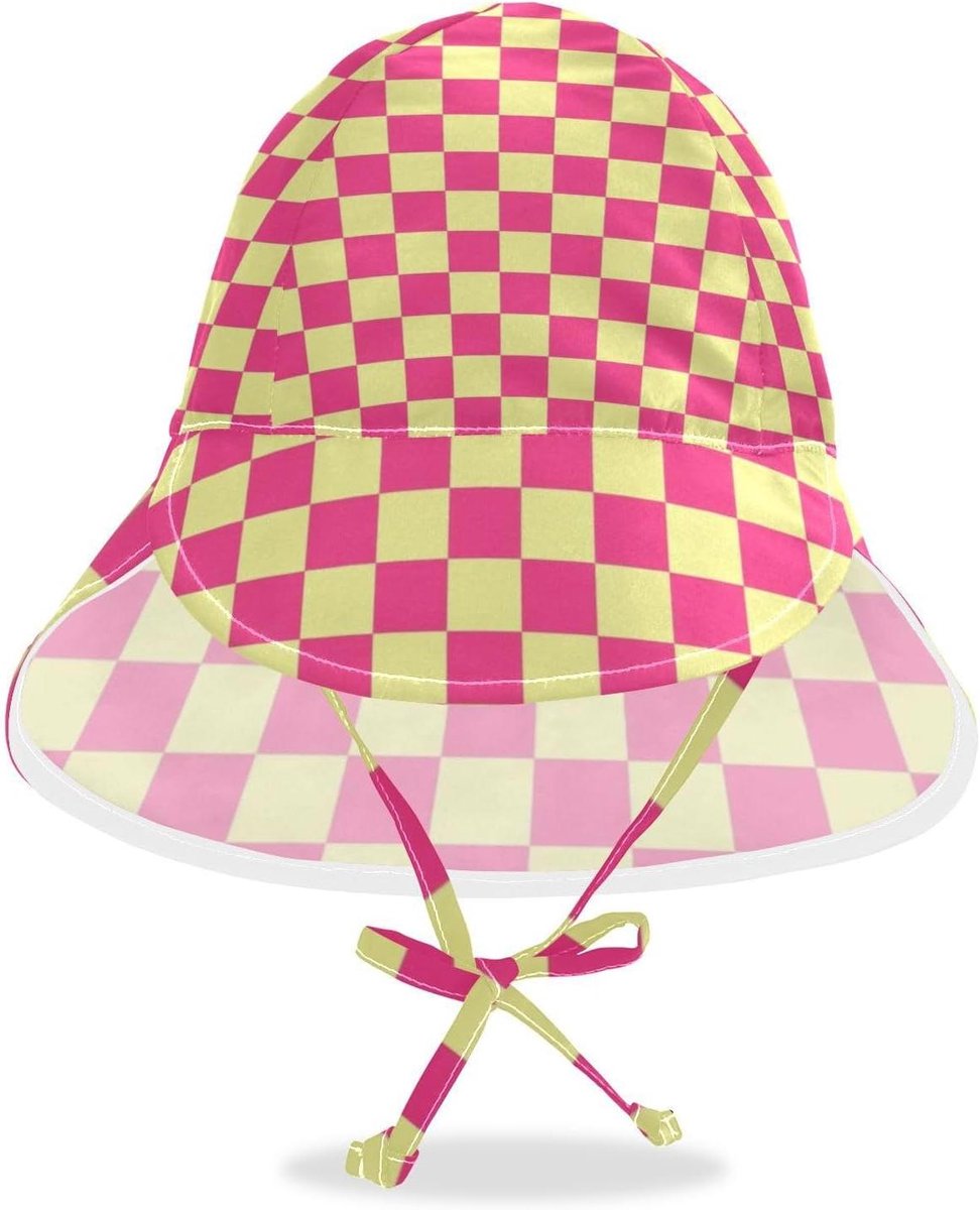 Baby Zonnehoed - Emmer Hoed - Strand Bescherming - UPF 50 UV-bescherming - 48-56.9 cm - Perzik Geel