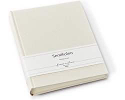 Semikolon (367182) Album Medium chamois (cream) Wedding Edition - photo album/photo book with 80 sheets cream white photo cardboard with glassine paper - 21.5 x 25.5 cm